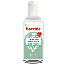 BACCIDE GEL MAINS HYDROALCOOLIQUE THÉ VERT 100ML
