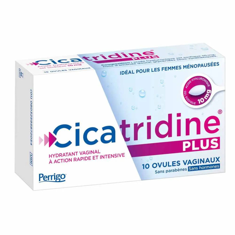 CICATRIDINE PLUS OVULES VAGINAUX MENOPAUSE X 10 PERRIGO