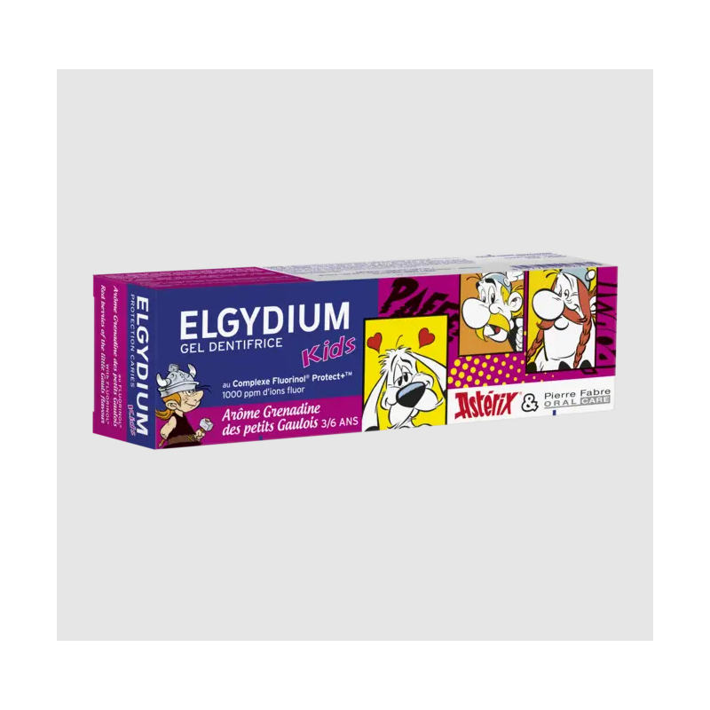 GEL DENTIFRICE GRENADINE KIDS 3-6 ANS 50ML ELGYDIUM