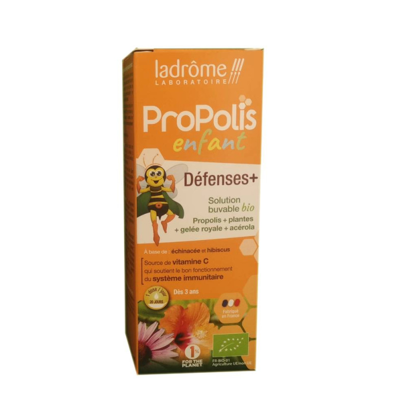 PROPOLIS ENFANT DEFENSES+ SOLUTION BUVABLE BIO 100ML LADRÔME PROPOLIS ENFANT DEFENSES+ SOLUTION BUVABLE BIO 100ML LADRÔME