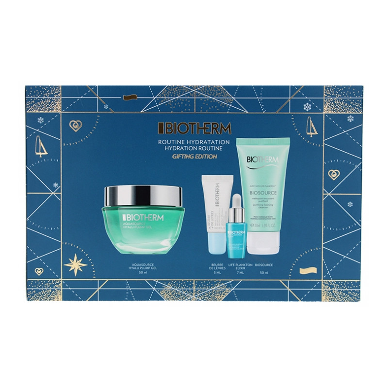 COFFRET DE NOËL ROUTINE HYDRATATION AQUASOURCE HYALU PLUMP GEL BIOTHERM COFFRET DE NOËL ROUTINE HYDRATATION AQUASOURCE HYALU PLUMP GEL BIOTHERM