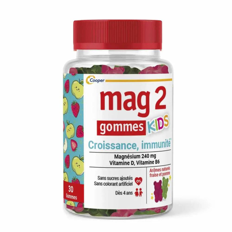 MAG 2 KIDS CROISSANCE IMMUNITÉ 30 GOMMES COOPER