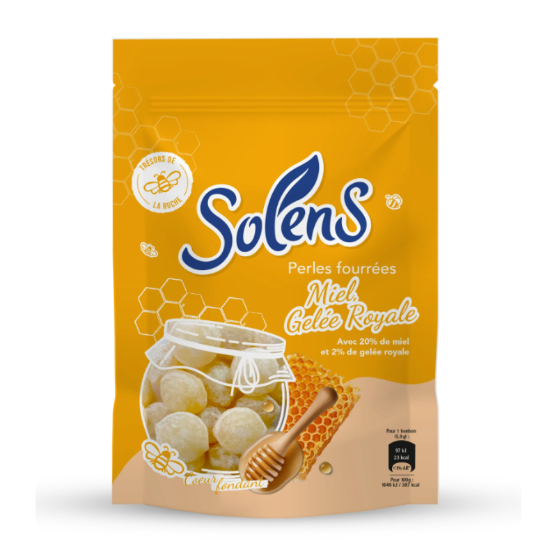PERLES FOURRÉES MIEL GELÉE ROYALE 100G SOLENS