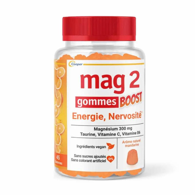 MAG 2 BOOST ENERGIE NERVOSITÉ 45 GOMMES COOPER MAG 2 BOOST ENERGIE NERVOSITÉ 45 GOMMES COOPER