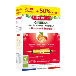 BOOSTER ENERGIE GINSENG GELEE ROYALE ACEROLA BIO 30 AMPOULES  SUPERDIET