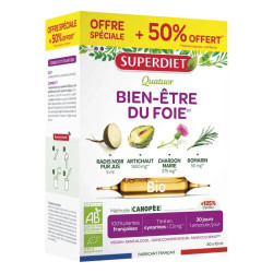 QUATUOR BIEN ETRE du FOIE BIO 30 AMPOULES SUPER DIET