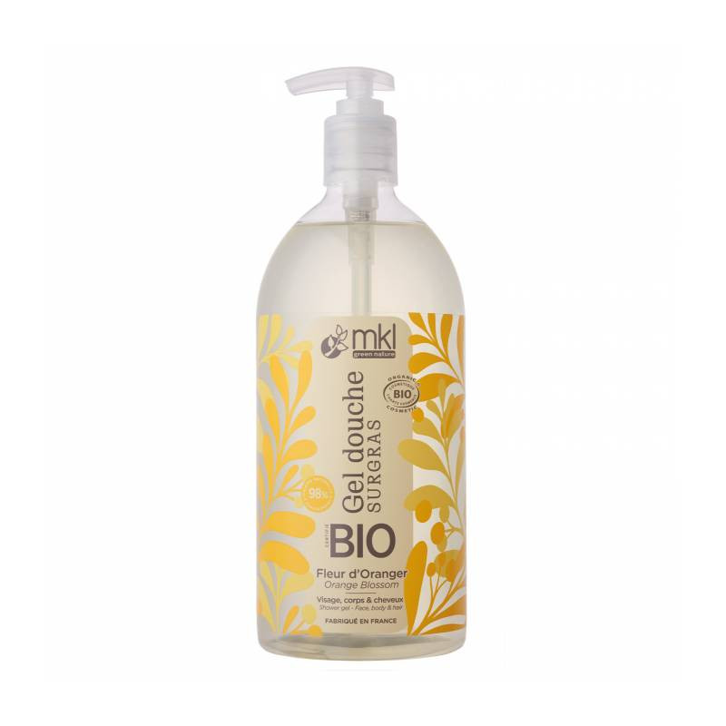 GEL DOUCHE SURGRAS FLEUR D'ORANGER BIO 1L MKL GREEN NATURE