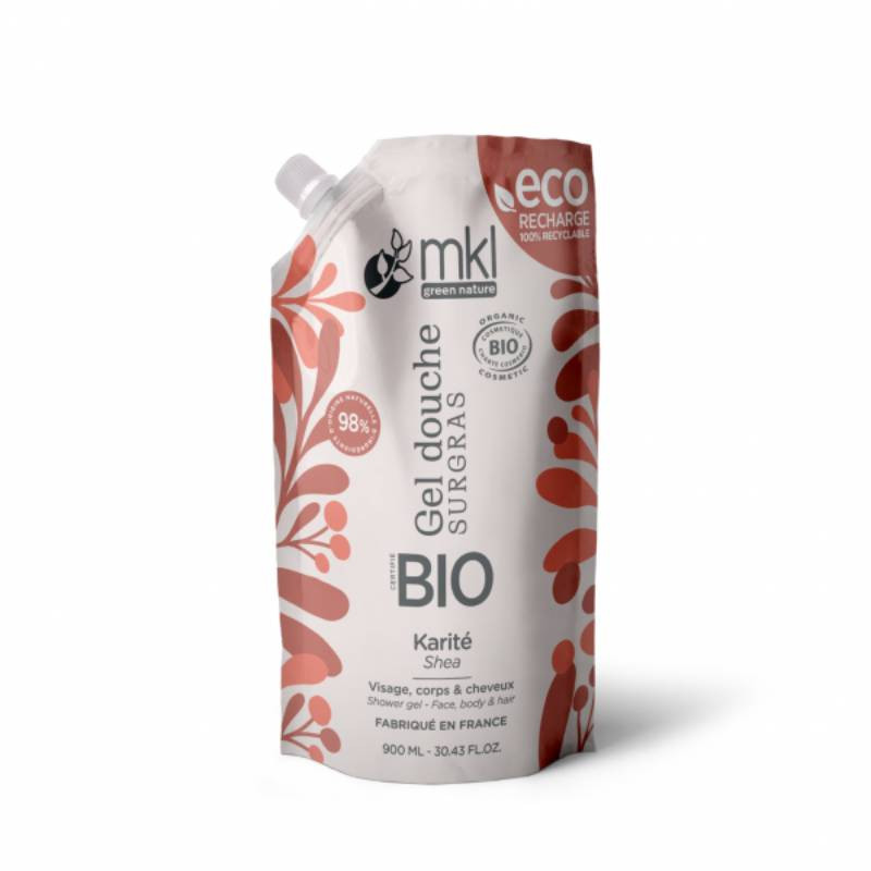 GEL DOUCHE SURGRAS KARITÉ BIO ECO RECHARGE 900ML MKL GREEN NATURE GEL DOUCHE SURGRAS KARITÉ BIO ECO RECHARGE 900ML MKL GREEN NATURE