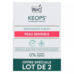 KEOPS SENSITIVE DEODORANT A BILLE 30ML LOT DE 2 ROC