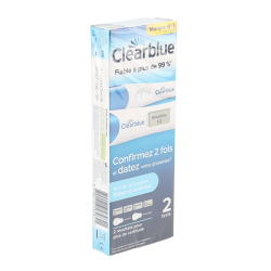 TESTS DE GROSSESSE CONFIRMATION et DATE de GROSSESSE X2 CLEARBLUE