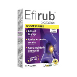 EFIRUB GORGE IRRITÉE 24 GOMMES 3C PHARMA