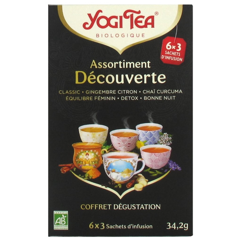 INFUSIONS ASSORTIMENT DECOUVERTE BIO 18 SACHETS YOGI TEA