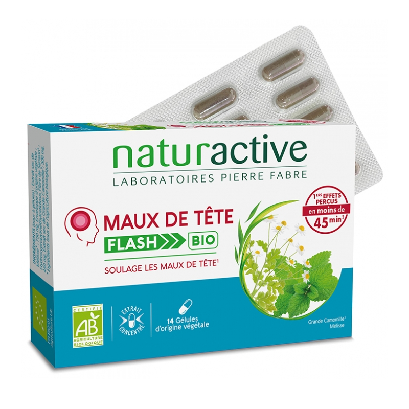 MAUX DE TÊTE FLASH BIO 14 GELULES NATURACTIVE