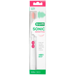 SONIC SENSITIVE BROSSE A DENTS ELECTRIQUE SOUPLE COLORIS BLANCHE GUM