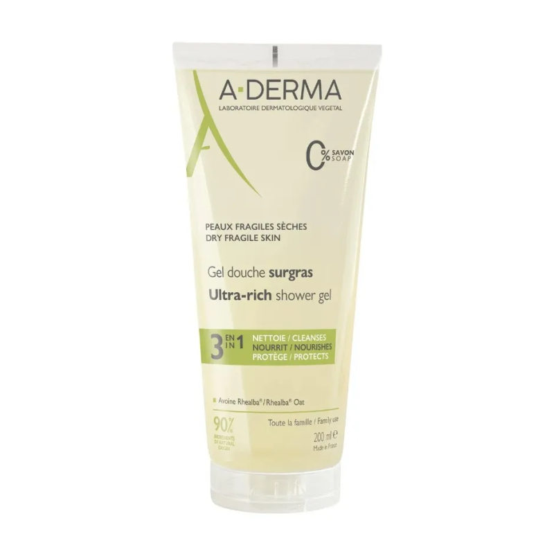 GEL DOUCHE SURGRAS 200ML A-DERMA GEL DOUCHE SURGRAS 200ML A-DERMA