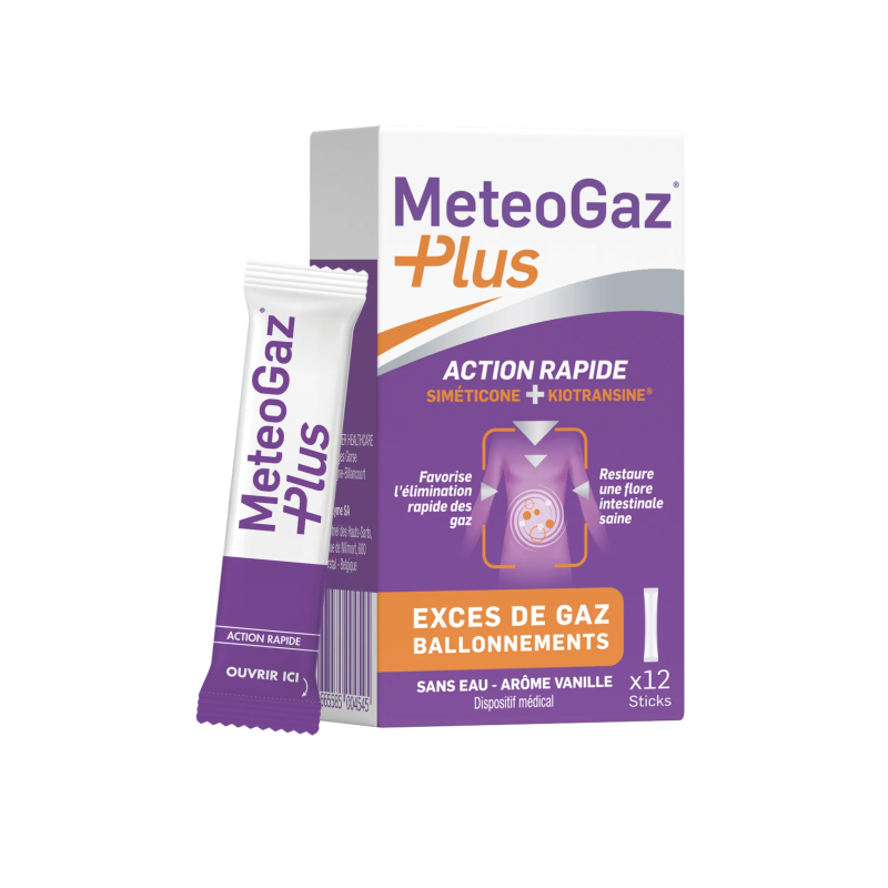 METEOGAZ PLUS SIMETICONE KIOTRANSINE 12 STICKS IPSEN
