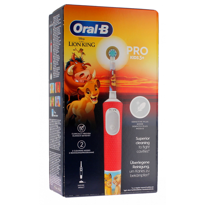 BROSSE A DENTS ELECTRIQUE PRO KIDS 3+RECHARGEABLE DISNEY LE ROI LION ORAL B