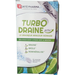 TURBO DRAINE ACTIV' 20 COMPRIMES EFFERVESCENTS FORTE PHARMA