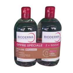 CRÉALINE H2O ORIGINALE PEAUX SENSIBLES LOT DE 2 X 500 ML BIODERMA