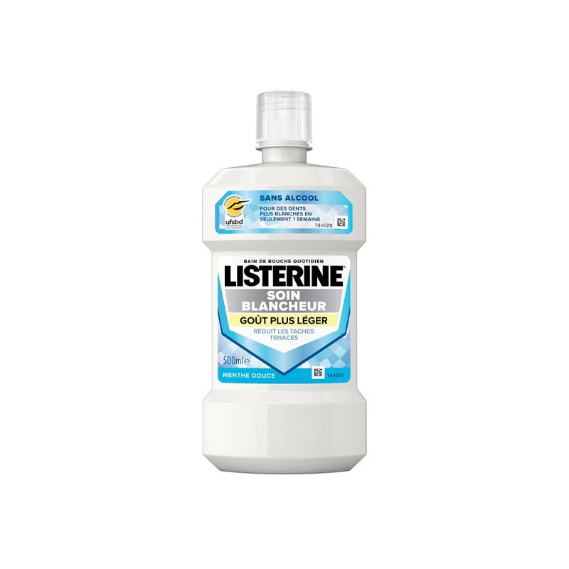 BAIN DE BOUCHE SOIN BLANCHEUR SANS ALCOOL 500ML LISTERINE BAIN DE BOUCHE SOIN BLANCHEUR SANS ALCOOL 500ML LISTERINE