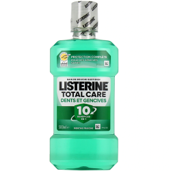 BAIN DE BOUCHE TOTAL CARE DENTS ET GENCIVES MENTHE FRAICHE SANS ALCOOL 500ML LISTERINE