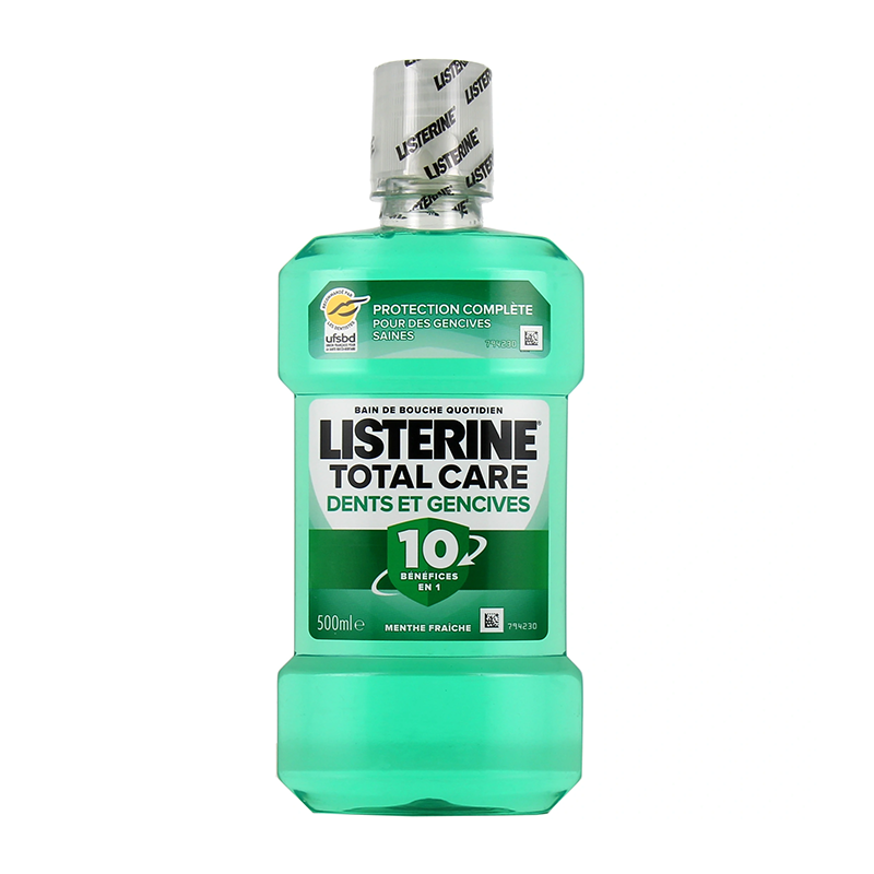 BAIN DE BOUCHE TOTAL CARE DENTS ET GENCIVES MENTHE FRAICHE SANS ALCOOL 500ML LISTERINE BAIN DE BOUCHE TOTAL CARE DENTS ET GENCIVES MENTHE FRAICHE SANS ALCOOL 500ML LISTERINE