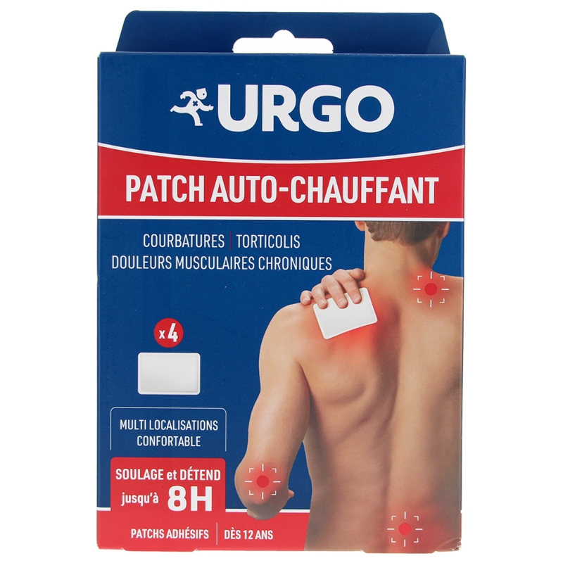 URGO PATCH AUTO-CHAUFFANT MULTI LOCALISATIONS 8H X4
