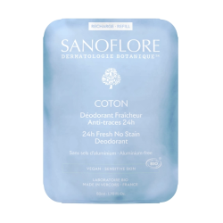 RECHARGE DEODORANT COTON ROLL ON 50ML SANOFLORE
