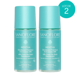 DEODORANT ROLL ON MENTHA RECHARGEABLE LOT 2X50ML SANOFLORE