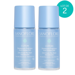 DEODORANT COTON ROLL ON RECHARGEABLE LOT 2X50ML SANOFLORE