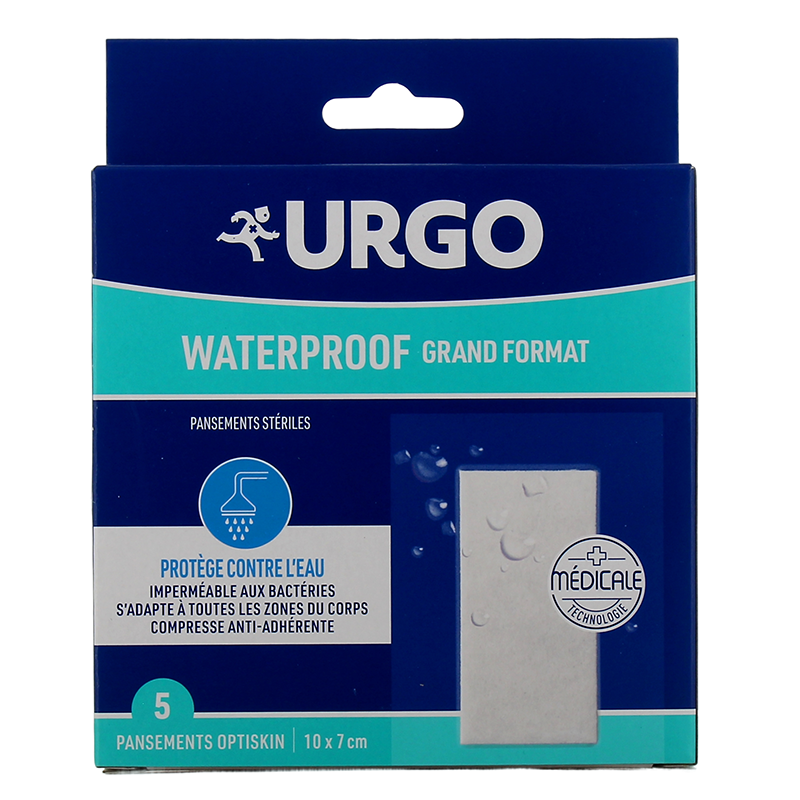URGO WATERPROOF GRAND FORMAT 5 PANSEMENTS URGO WATERPROOF GRAND FORMAT 5 PANSEMENTS
