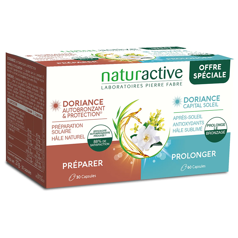 DORIANCE AUTOBRONZANT 30 CAPSULES + CAPITAL SOLEIL 60 CAPSULES NATURACTIVE DORIANCE AUTOBRONZANT 30 CAPSULES + CAPITAL SOLEIL 60 CAPSULES NATURACTIVE
