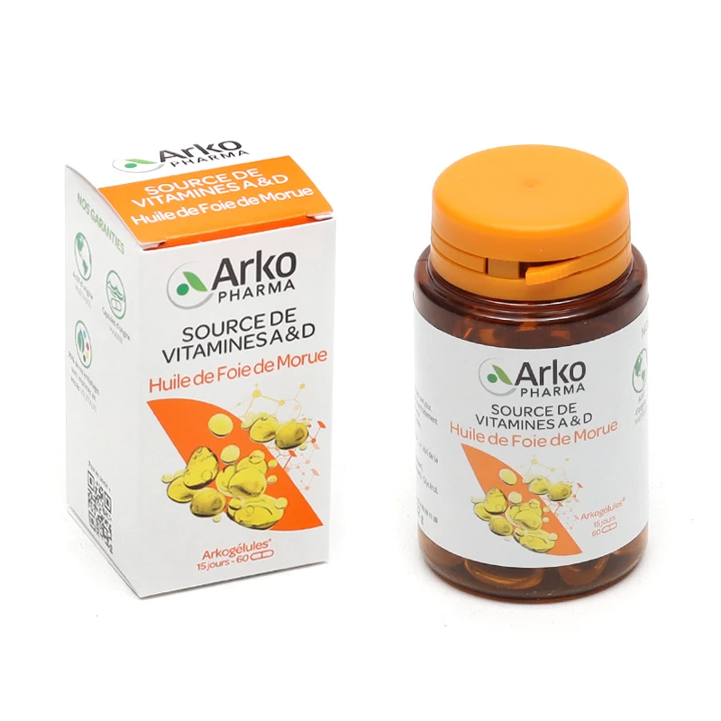 ARKOGÉLULES® HUILE DE FOIE DE MORUE 60 GELULES ARKOPHARMA ARKOGÉLULES® HUILE DE FOIE DE MORUE 60 GELULES ARKOPHARMA