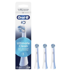BROSSETTES DE RECHANGE ULTIMATE CLEAN X3 pour BROSSE A DENTS ELECTRIQUE IO ORAL B