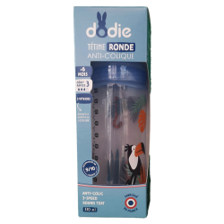BIBERON TETINE RONDE ANTI COLIQUE + 6 MOIS 330ML DODIE