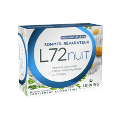 L72 NUIT SOMMEIL REPARATEUR HOMEOPATHIE 30 GELULES LEHNING