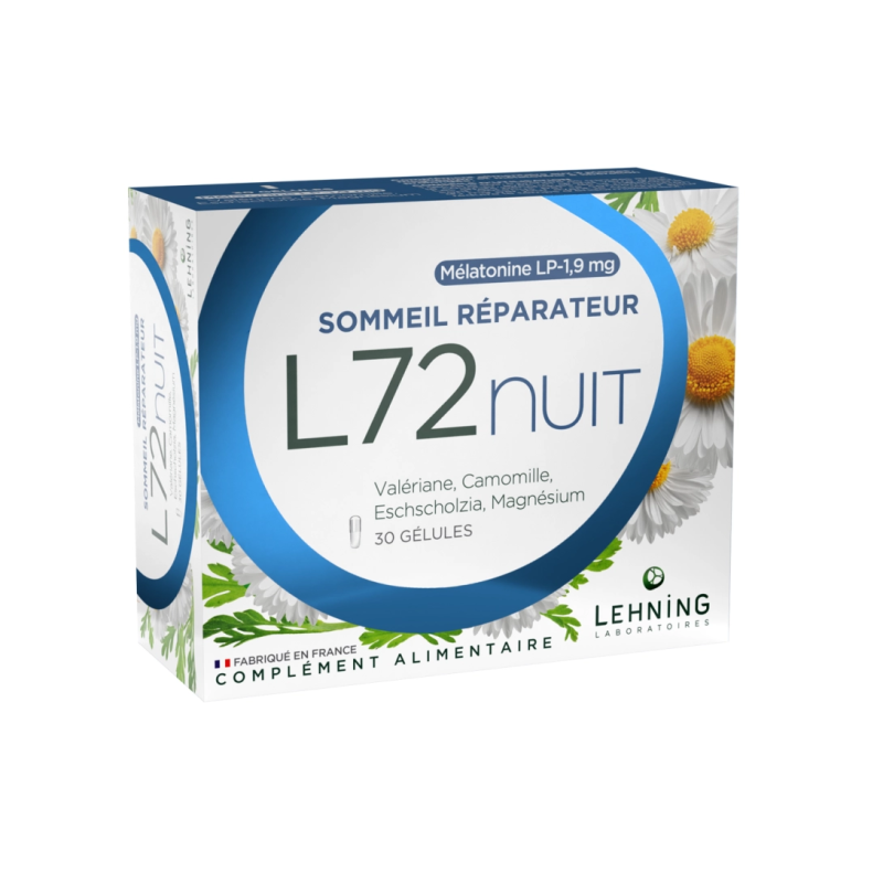L72 NUIT SOMMEIL REPARATEUR HOMEOPATHIE 30 GELULES LEHNING