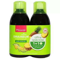 DRAINEUR ULTRA MINCEUR ANANAS  500ML LOT DE 2 MILICAL