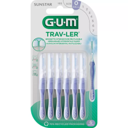 TRAV-LER BROSSETTES INTERDENTAIRES X 6  0.6mm GUM