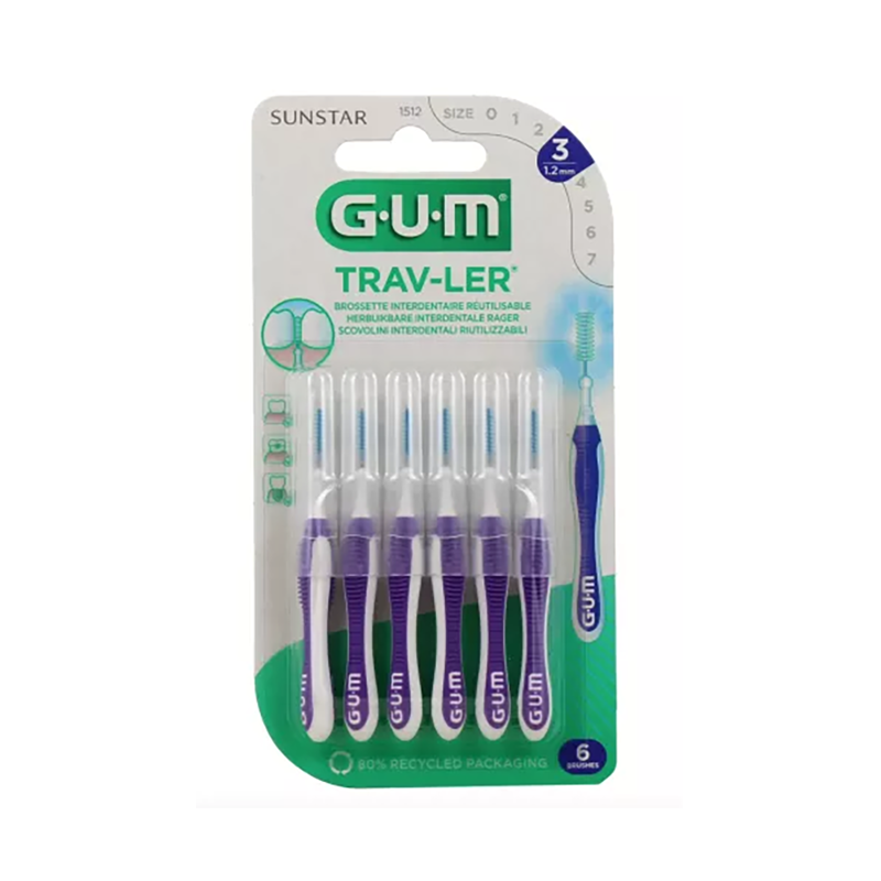 TRAV-LER BROSSETTES INTERDENTAIRES X 6  1.2mm GUM