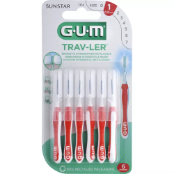 TRAV-LER BROSSETTES INTERDENTAIRES X 6  0.8mm GUM