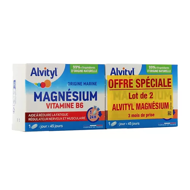ALVITYL MAGNESIUM B6 LOT DE 2 X 45 COMPRIMES URGO ALVITYL MAGNESIUM B6 LOT DE 2 X 45 COMPRIMES URGO
