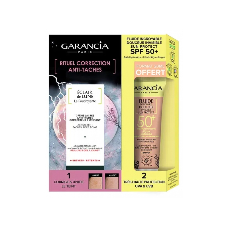DUO ECLAIR DE LUNE CREME LACTÉE 30ML + OFFERT FLUIDE SUN PROTECT SPF50+ 20ML GARANCIA DUO ECLAIR DE LUNE CREME LACTÉE 30ML + OFFERT FLUIDE SUN PROTECT SPF50+ 20ML GARANCIA