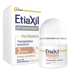 DETRANSPIRANT TOLERANCE TRANSPIRATIONEXCESSIVE Peau sensible ROLL ON 15ML ETIAXIL