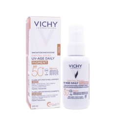 CAPITAL SOLEIL FLUIDE UV-AGE ANTI PHOTOVIEILLISSEMENT PIGMENT SPF50+  TEINTE MEDIUM 40ML VICHY