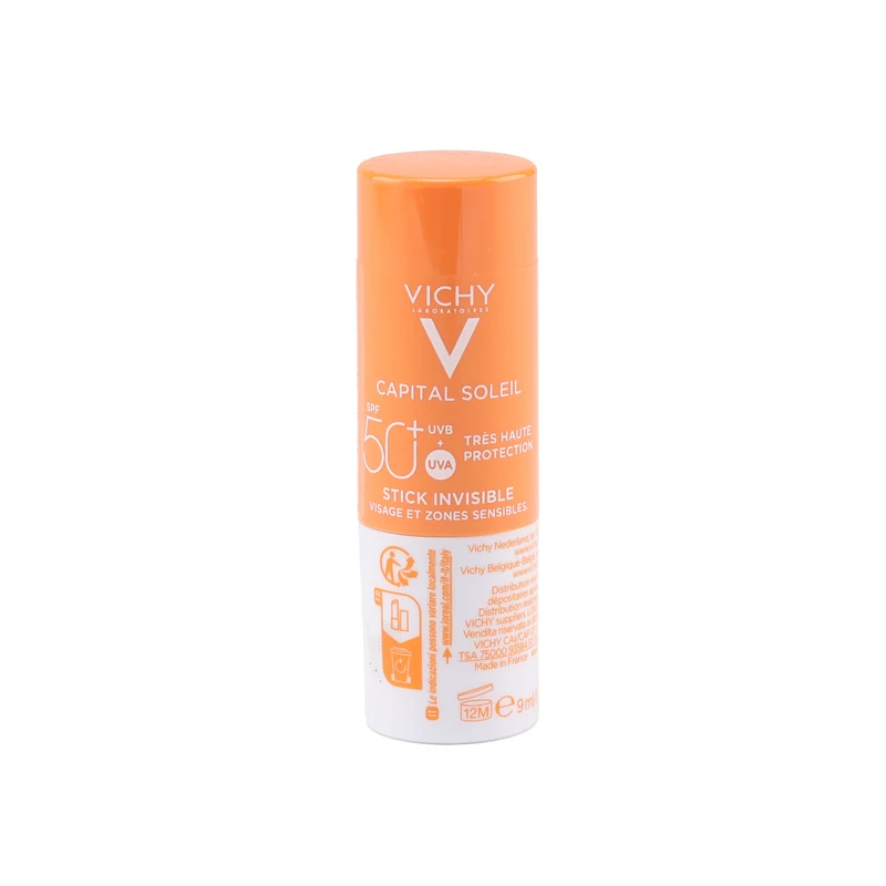 CAPITAL SOLEIL STICK INVISIBLE VISAGE ZONES SENSIBLES SPF50+ 9ML VICHY CAPITAL SOLEIL STICK INVISIBLE VISAGE ZONES SENSIBLES SPF50+ 9ML VICHY