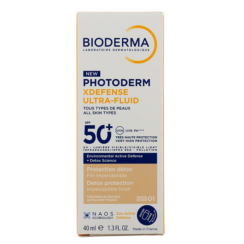PHOTODERM FLUIDE XDEFENSE ULTRA-FLUID TEINTE 01 SPF50+ 40ML BIODERMA PHOTODERM FLUIDE XDEFENSE ULTRA-FLUID TEINTE 01 SPF50+ 40ML BIODERMA