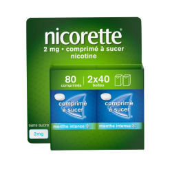 NICORETTE COMPRIMES A SUCER MENTHE INTENSE 2 MG X160 JOHNSON & JOHNSON