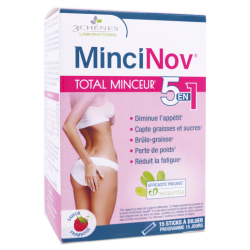 MINCINOV TOTAL MINCEUR 5 en 1 - 15 STICKS à diluer 3CHENES