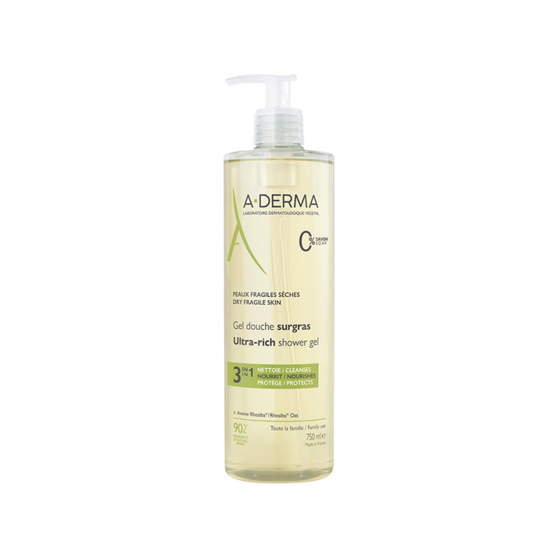 GEL DOUCHE SURGRAS 750ML A-DERMA